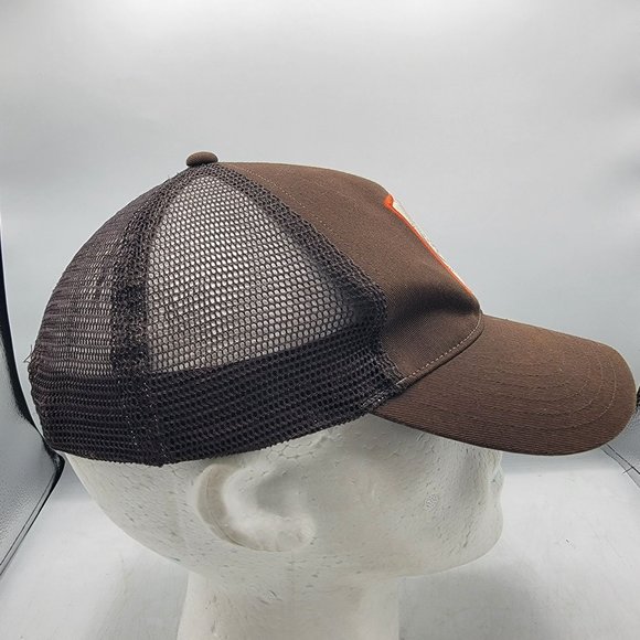 Simms Fishing Products Fly Fishing Snapback Hat Cap Brown Baseball Mesh Back - Picture 4 of 10